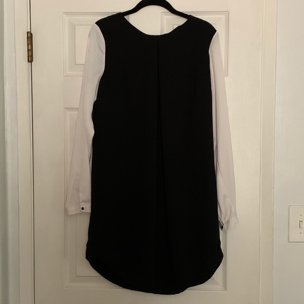 Black & Cream Shirt Dress